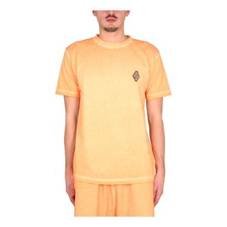 Marcelo Burlon T-Shirts, male, Orange, Size: L Sunset Cross Regular T-Shirt