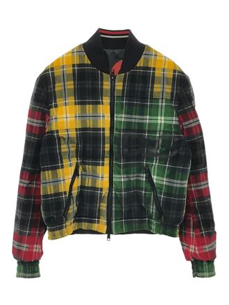 Dolce & Gabbana 2010s checked bomber jacket - men - Cotton/Elastane/Polyester - 48 - Yellow