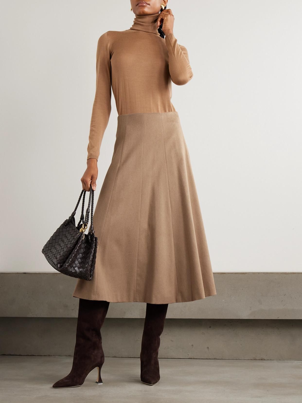 Max Mara Jupe Midi En Poil De Chameau Geneve Marron dès 650
