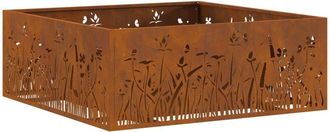 vidaXL Hoguera Marrón 80 x 80 x 30 cm Acero oxidado Vidaxl