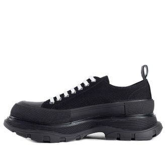 Alexander McQueen Tread Slick Lace Up Sneakers Triple Black 604257W4L321000