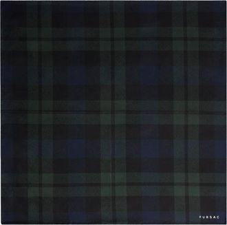 Fursac Fazzoletto da taschino tartan - Nero