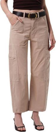 Citizens Of Humanity Marcelle Low Rise Barrel Corduroy Cargo Pants in Pale Stone at Nordstrom, Size 31