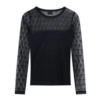 Pinko Long Sleeve Tops - Dames - Longsleeves - Zwart - L - Tops