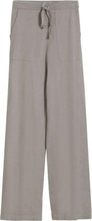 Majestic Filatures Broeken, Dames, Grijs, S, Katoen, Biologische katoenen rechte pijp broek