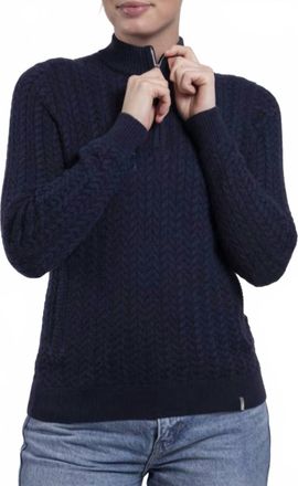 Kjus Cashmere Luxe Half-Zip Sweater In Atlanta Blue