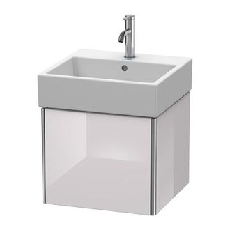 Duravit Duravit Xsquare Vanity Unidad De Pared 48,4x 46,0 Cm, 1 Extra&iacute;ble, Para Lavabo Vero Air 235050, Color (frente/cuerpo): Laca Blanca Lila Alto Brillo - 