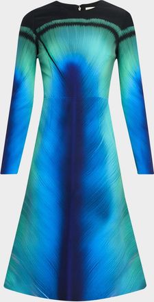 Mary Katrantzou Reeve Abstract-Print Crepe Midi Dress
