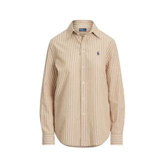 Ralph Lauren Geruit Overhemd - Dames - Overhemden - Beige - XS - Katoen - Overhemden