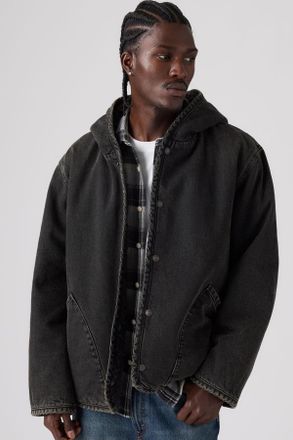 Levi's Deck Hoodie Sherpa Jacket - Hombre - XL - Negro / A Night Outside