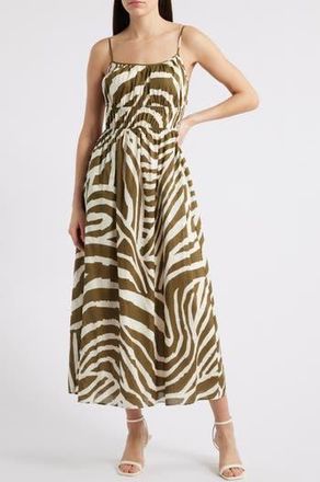 Rails Fatima Print Cotton Midi Sundress in Selva at Nordstrom Rack, Size Xx-Small