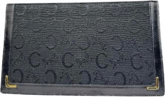 Celine Pre-owned Wallets, female, Black, Size: ONE SIZE Pre-owned Carriage Monogram Card and ID Holder