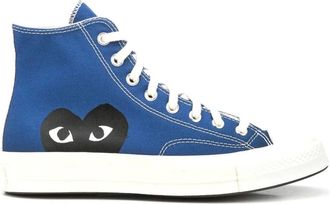 Comme Des Gar&ccedil;ons High Top Sneakers met Hartpatroon - Heren - Sneakers - Blauw - 40 EU - Schoenen