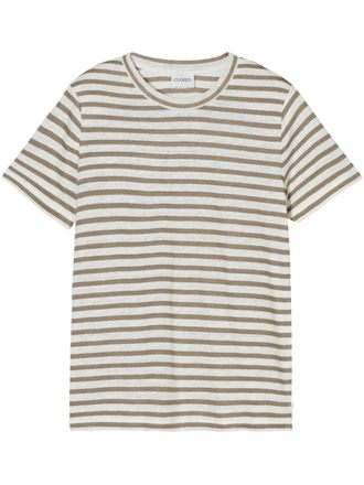 Closed striped t-shirt - White