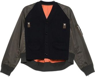 sacai Panelled Hybrid Bomber Jacket