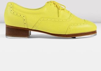 Bloch Mens Jason Samuels Smith Pebble Leather Tap Shoes, Yellow Pebble Leather