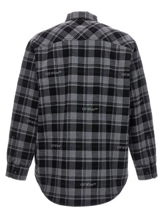 Off-white Check Flannel Padded Jacket - Black