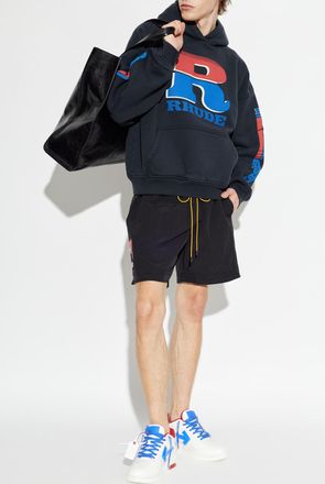 Rhude Printed Shorts, Mens, Black