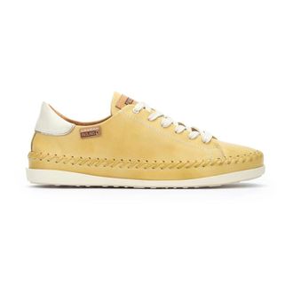 Pikolinos Gele Damessneaker Collectie - Dames - Sneakers - Geel - 35 EU - Leer - Schoenen