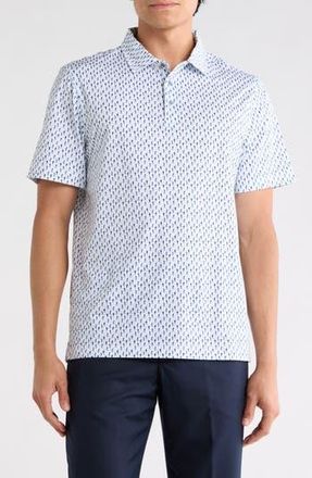 Bugatchi OoohCotton Golf Print Polo in Ice at Nordstrom Rack, Size Xxx-Large