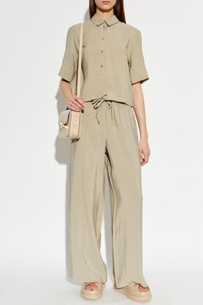 Maison Kitsun&eacute; Wide-leg Trousers, Womens, Beige