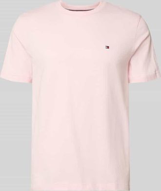 Tommy Hilfiger Regular Fit T-Shirt aus reiner Baumwolle in Rosa, Gr&ouml;&szlig;e XXL