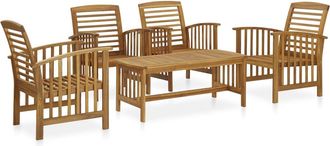 vidaXL Vidaxl - Juego De Muebles De Jard&iacute;n 5 Piezas Madera Maciza De Acacia
