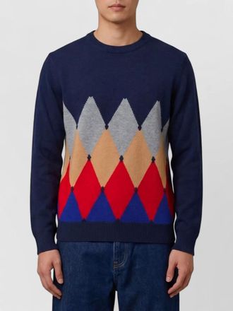Ballantyne cashmere regular-fit diamond-pattern crew-neck jumper