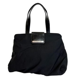 Bulgari Black Canvas Tote Bag (Pre-Owned)