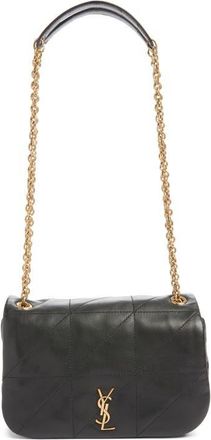 Saint Laurent Mini Jamie 4.3 Patchwork Leather Shoulder Bag in Noir at Nordstrom