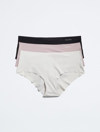 Calvin Klein Womens Invisibles 3-Pack Hipster - Multi - XS