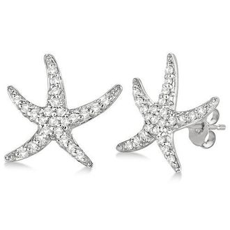 Allurez Diamond Starfish Earrings 14k in Diamonds at Nordstrom