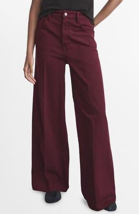 Mango Elise High Waist Wide Leg Jeans in Wine at Nordstrom Rack, Size 4