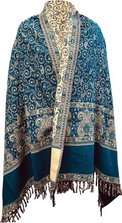 Tibet TEAL BLUE SOFT WARM WOOLEN WINTER SCARF HANDMADE LUXURIOUS SCARF SHAWL WRAP DECORATION BLANKET OVERSIZED REVERS ABLE WINTER SCARF PURE YAK WOOL SCARF 