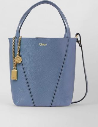 Chlo&eacute; spin small leather tote bag