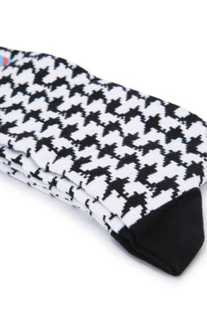Ice Cream Mens Calze Black-White Cotton + Polyamide Elastane Black/white Socks