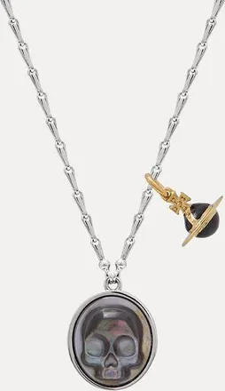 Vivienne Westwood Man. Jed Pendant Necklace Platinum-gold-grey-mop-black-enamel Platinum-gold-grey-mop-black-enamel Men