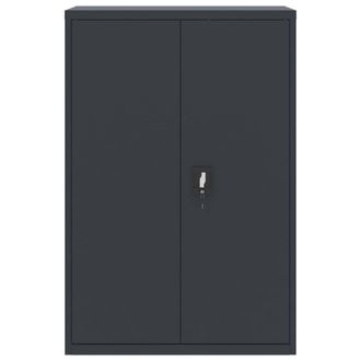Berkfield Home Durable File Cabinet Anthracite 90x40x140 cm Steel in Dark Grey | Size: 90 x 40 x 140 cm