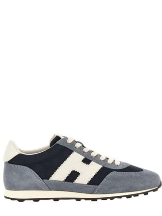 Hogan Suede-Fabric Zigzag Athletic Sneakers
