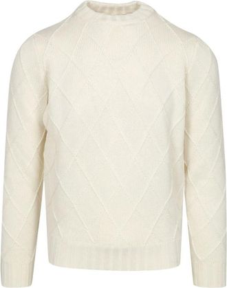 FILIPPO DE LAURENTIIS Round-neck Truien - Heren - Ronde hals truien - Beige - L - Truien & Vesten