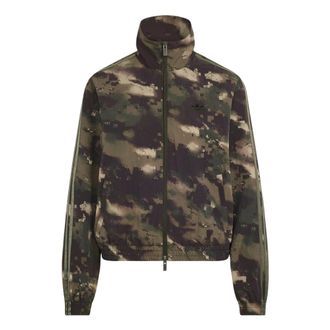 adidas (WMNS) adidas Camouflage Loose Track Top Asia Sizing Night Cargo Aurora Coffee Olive Strata LE8294