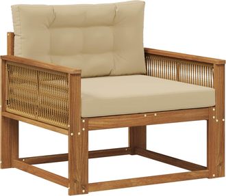 vidaXL Sof&aacute; Intermedio De Exterior Madera De Acacia S&oacute;lida Vidaxl