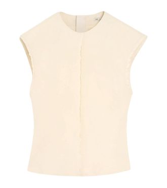 Ami Off White Round Neck Top
