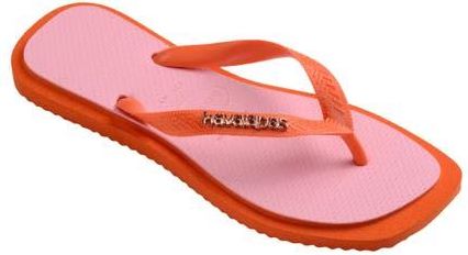 Fusion Square Logo Flip Flop in Sunset Orange at Nordstrom, Size 7