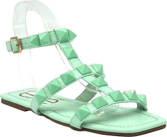 Ex&eacute; Womens Flat Sandal In Green