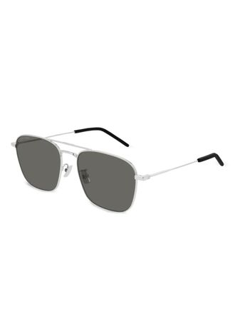 Saint Laurent Eyewear Occhiali da sole SL309 con montatura stile pilota - Argento