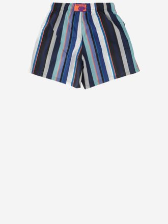 Gallo Striped Polyester Swim Shorts - Multicolor