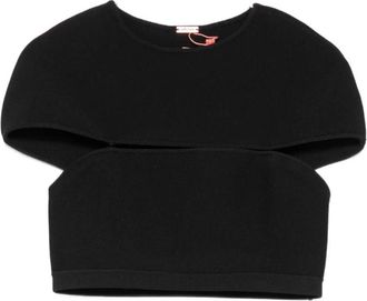 Cult Gaia Tops, Dames, Zwart, XS, Brett T-shirt