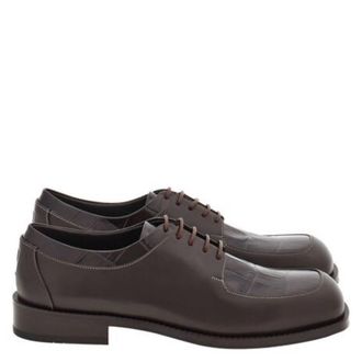 Ferragamo Dinamic Leather Lace-Up Derby Shoes, Size 11
