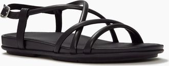 FitFlop Womens Fitflop Gracie Crystal Leather Womens All Black Sandals - Size: 7